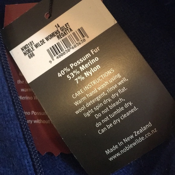 NWT Noble Wilde Possum Merino Wool Gillet Vest - Picture 4 of 5